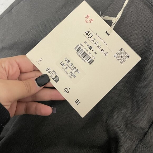 Zara Nanushka Men Dress Pants EU 40 US 31Gray Wool Trousers Pleated 6395/551 NWT - Picture 7 of 16